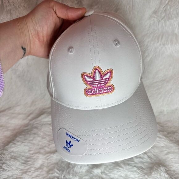 Adidas Baseball Hat Cap - White and Pink, Women’s Fit - Picture 6 of 6
